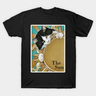 Cats Love The Sunshine - White Outlined Version - 'The Sun' T-Shirt